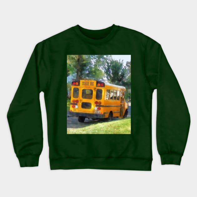 Teachers - Parked School Bus Crewneck Sweatshirt by SusanSavad